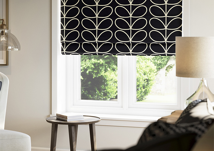 Orla Kiely Jumbo Linear Stem, Liquorice - Twist&Fit Roman Blind - Image 5